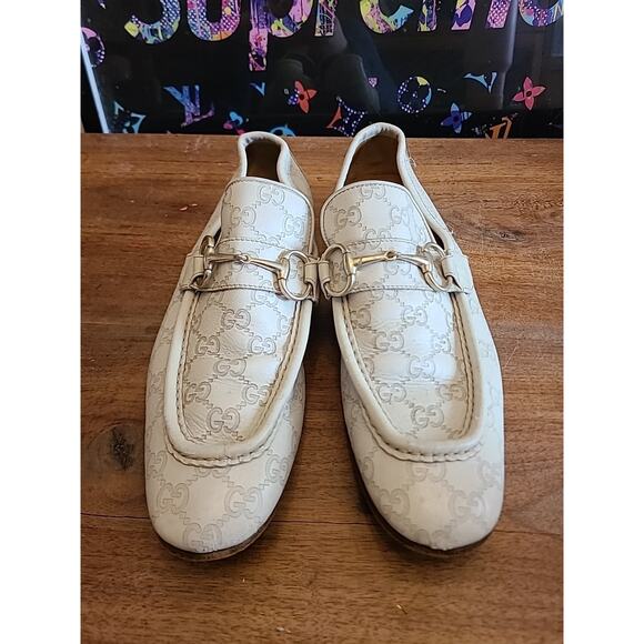 GUCCI TOM FORD GG MEN\'S SUPER RARE FIND WHITE LOAFERS SHOE SIZE 9.5 main image 13